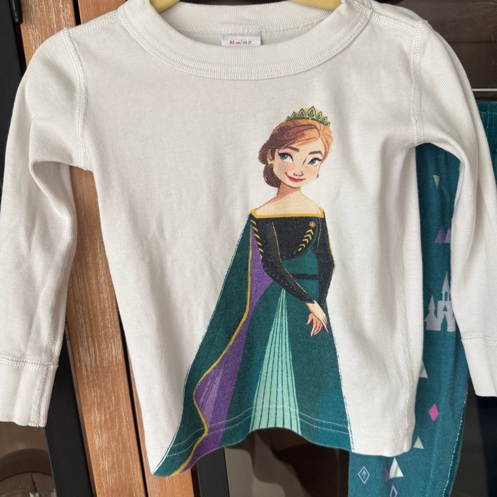 Hanna Andersson pajamas set disney frozen princess Anna long sleeve tee pants - Picture 5 of 9